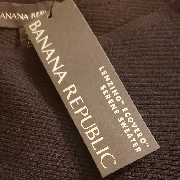 Banana Republic Lenzing Ecovero Serene sweater dress, black, size Petite XS, NEW - Picture 4 of 7